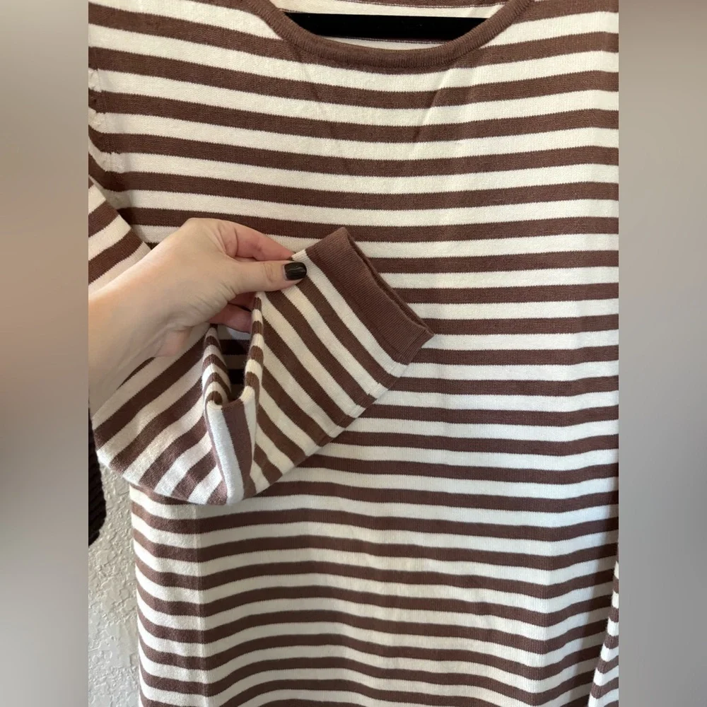 NWOT Striped Long Sleeve Sweater Dress - Picture 4 of 4